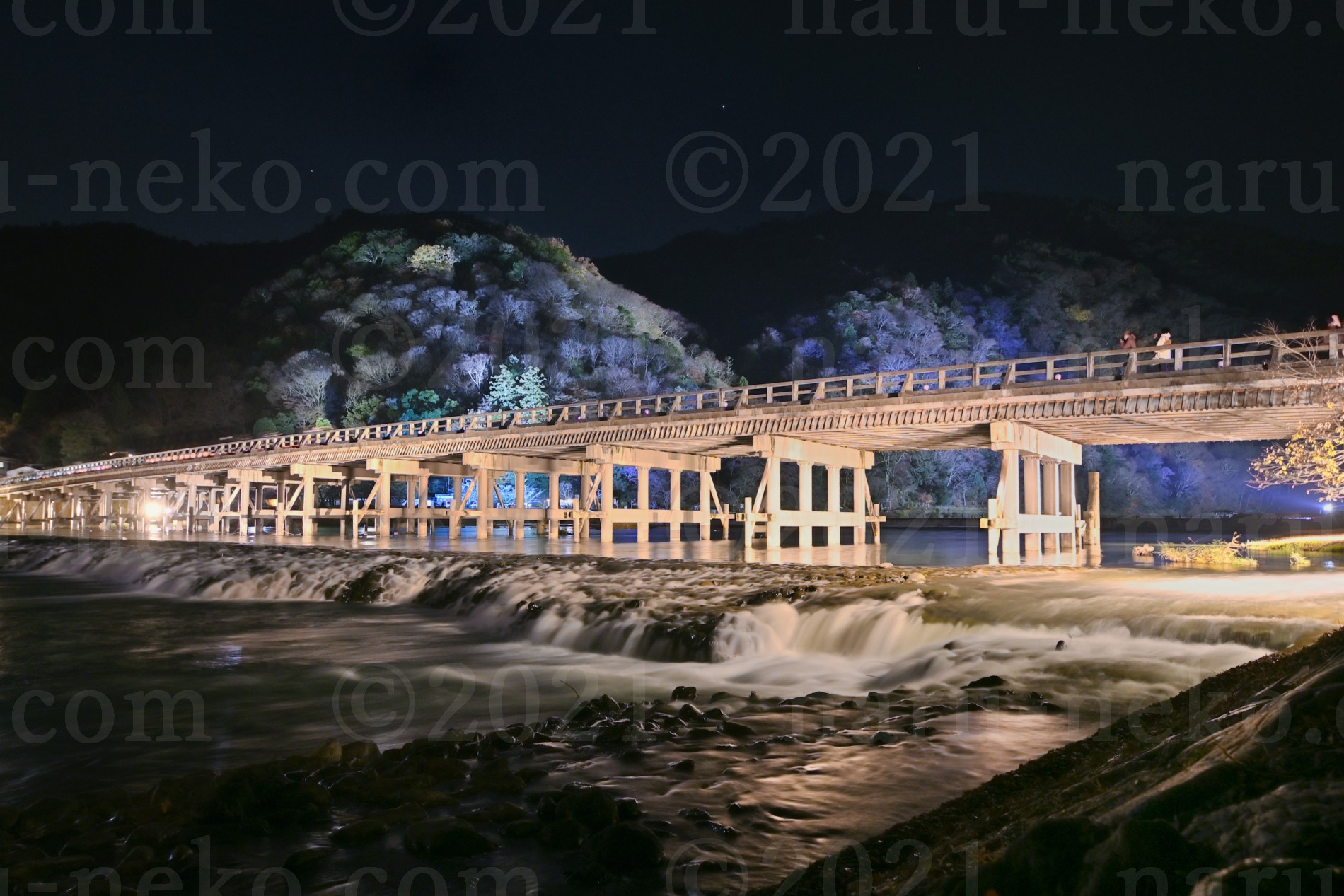渡月橋　花灯路2021